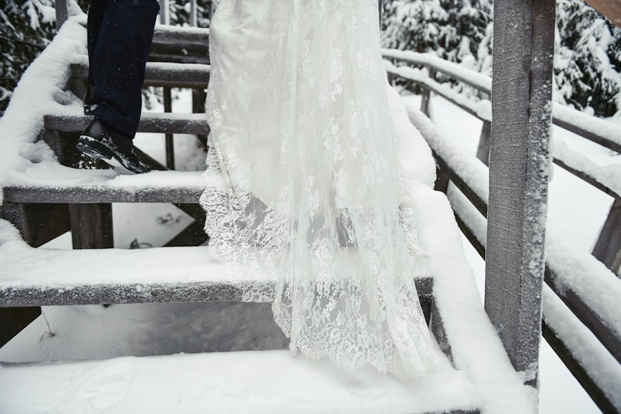Photo Winter wedding dress