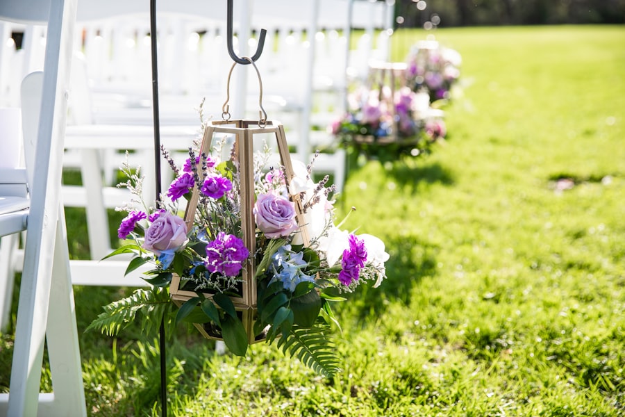 Photo wedding décor, seasonal flowers
